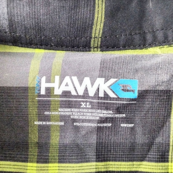 Tony Hawk Boys Black Plaid Shirt Size XL - New With Tags - Picture 4 of 4